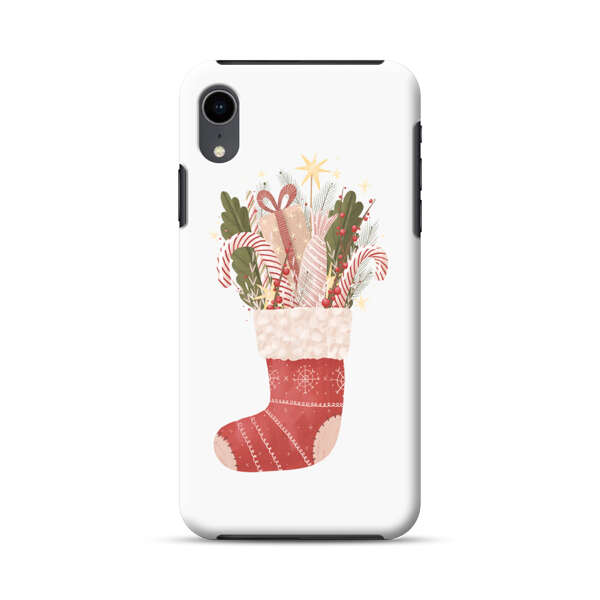 Christmas Stocking with Gifts and Candy Canes iPhone XR Impact Case