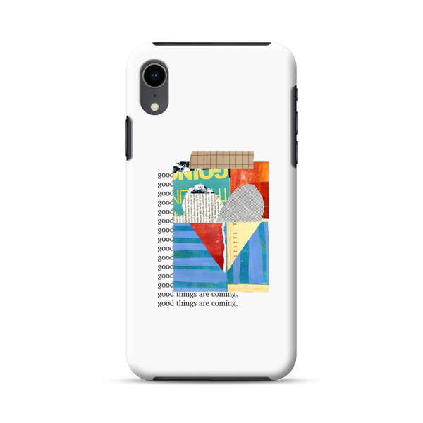 Colorful Abstract Collage with Geometric Shapes iPhone XR Impact Case