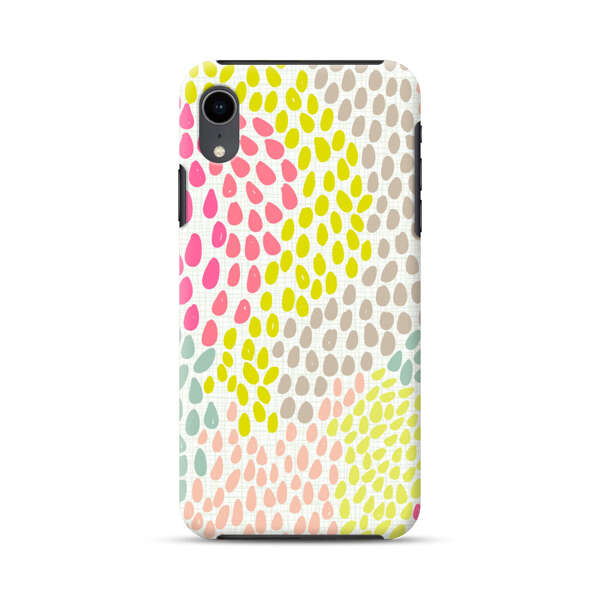 Colorful Abstract Teardrop Pattern iPhone XR Impact Case