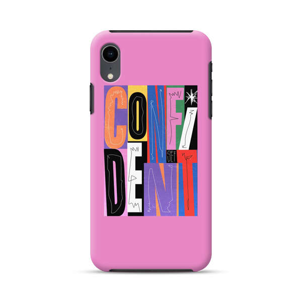 Confident Bold Colorful Typography iPhone XR Impact Case