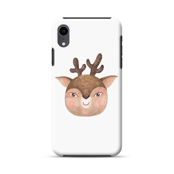 Cute Cartoon Deer Face iPhone XR Impact Case