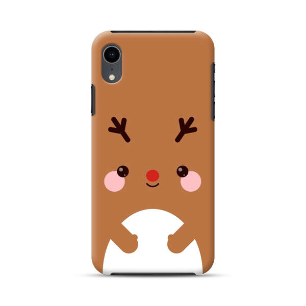Cute Minimalist Reindeer Cartoon iPhone XR Impact Case