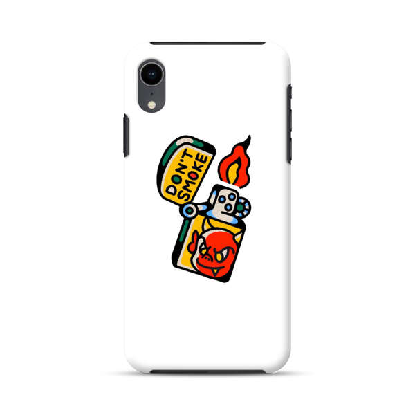 Don't Smoke Vintage Lighter with Devil Face iPhone XR Impact Case