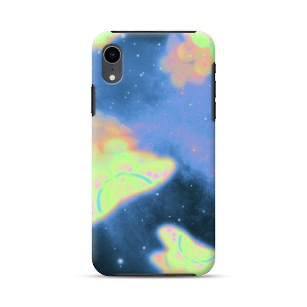 Dreamy Glowing Cosmic Butterflies iPhone XR Impact Case