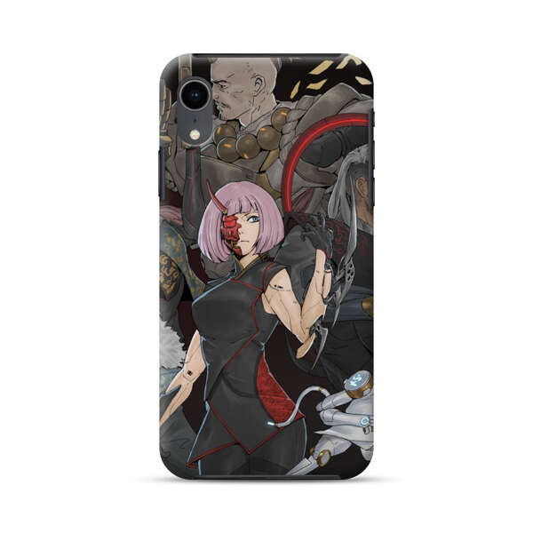 Futuristic Cyberpunk Warriors and Robotic Cat in Dynamic Pose iPhone XR Impact Case