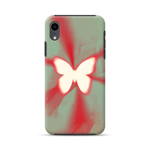 Glowing White Butterfly Abstract Radiant Design iPhone XR Impact Case