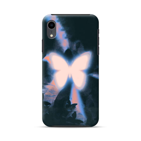 Glowing White Butterfly iPhone XR Impact Case