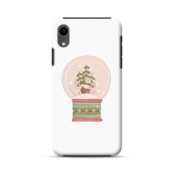 Holiday Snow Globe with Gingerbread House iPhone XR Impact Case