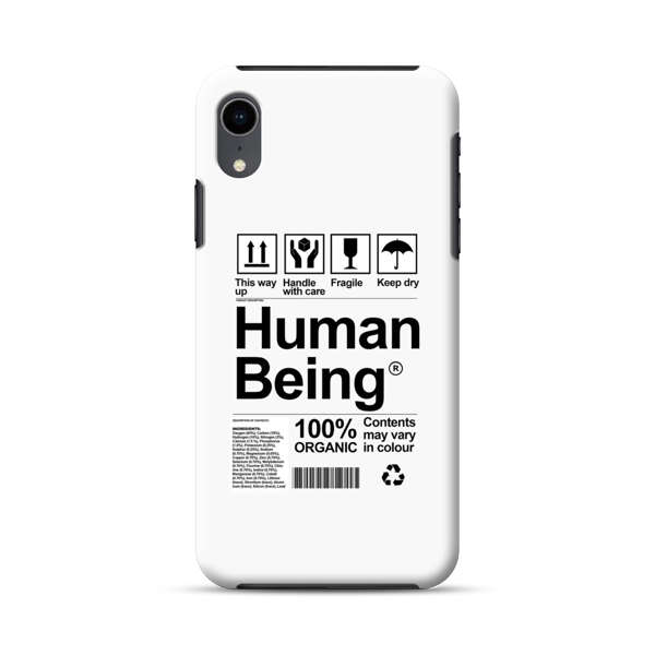 Human Being Fragile Label Design iPhone XR Impact Case