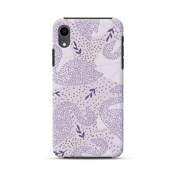 Lavender Swan Pattern iPhone XR Impact Case