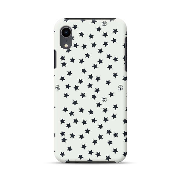 Minimalist Black Stars Pattern iPhone XR Impact Case