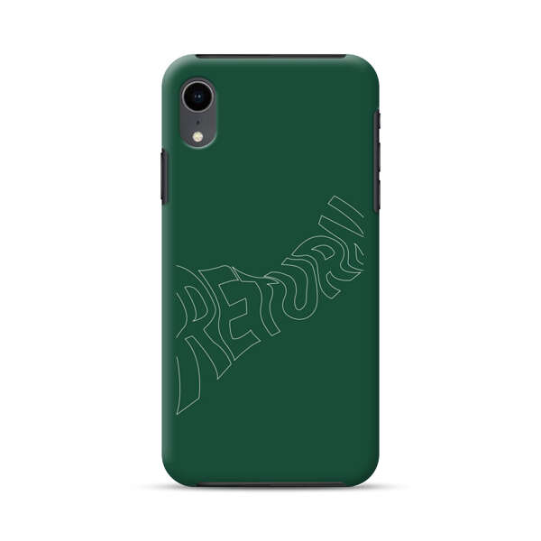 Minimalist Green Wavy Return Text iPhone XR Impact Case