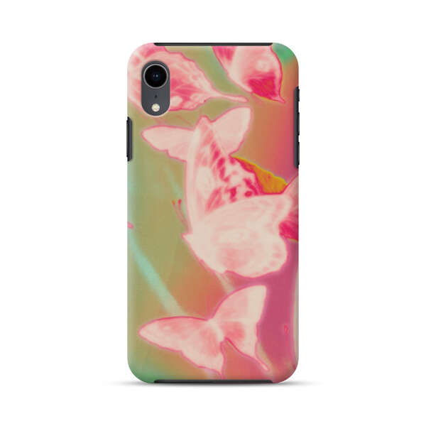 Pink Butterflies Dreamy Colorful Background iPhone XR Impact Case