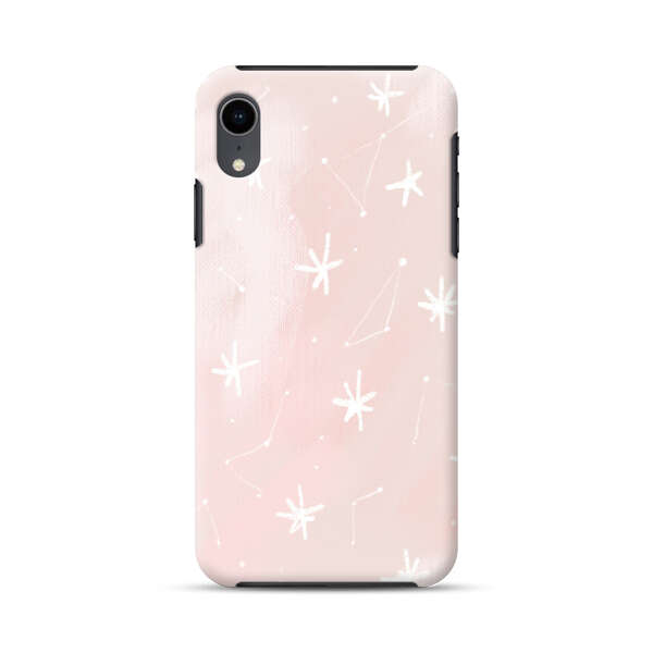 Pink Stars and Constellation Pattern iPhone XR Impact Case