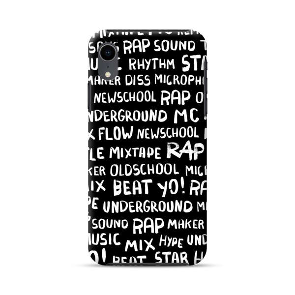 Rap Hip Hop Words Collage iPhone XR Impact Case