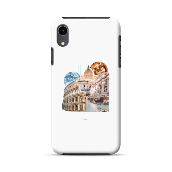 Rome Landmarks with Pizza iPhone XR Impact Case