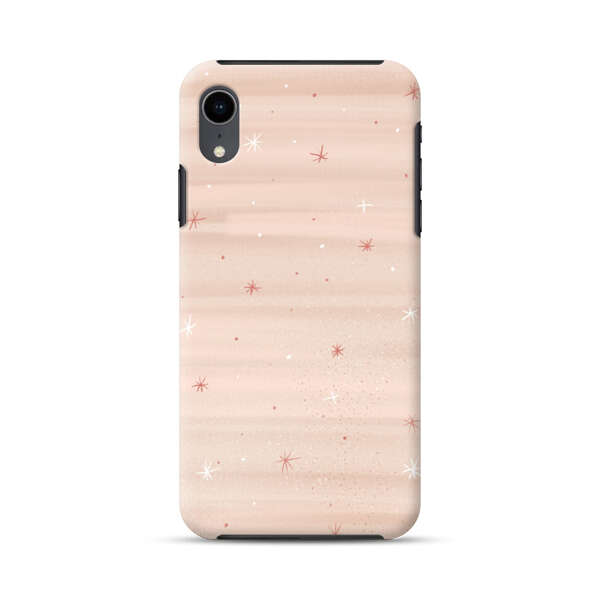 Soft Pink Background with Delicate Stars iPhone XR Impact Case