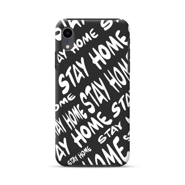 Stay Home Pattern iPhone XR Impact Case