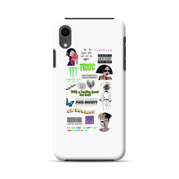 Sticker Collage Edgy Expressive Pop Culture iPhone XR Impact Case