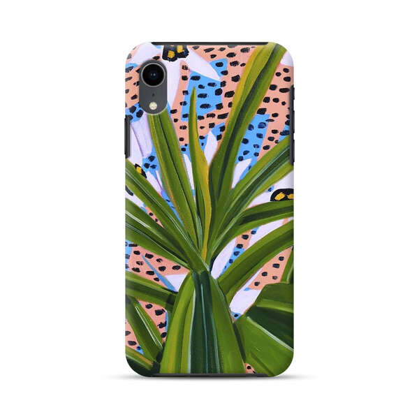 Tropical Leaves Abstract Pattern iPhone XR Impact Case