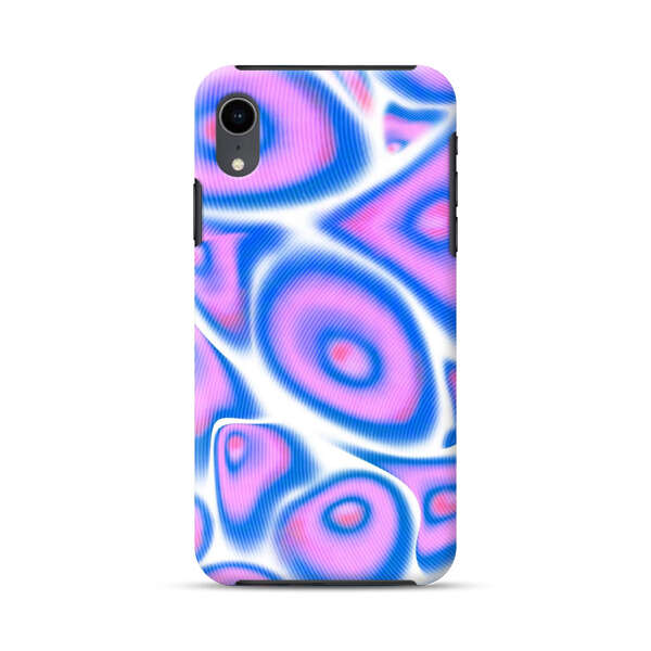 Vibrant Abstract Pink and Blue Swirl Pattern iPhone XR Impact Case