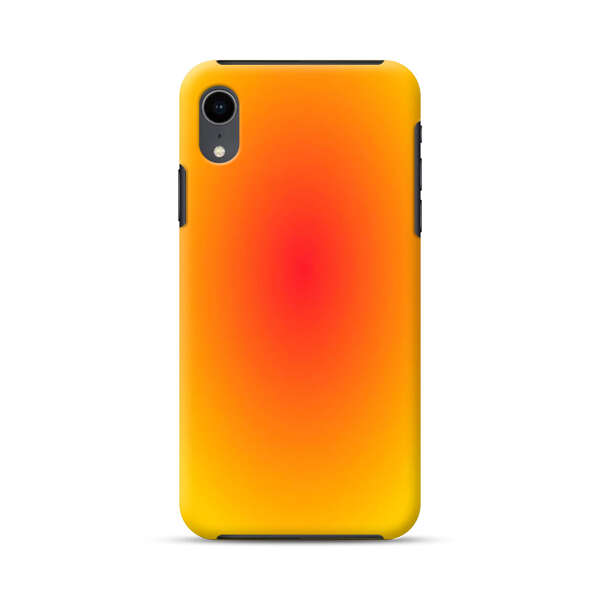 Vibrant Red Focal Point with Yellow Gradient Background iPhone XR Impact Case