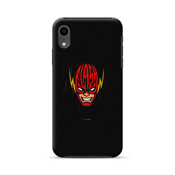 Vibrant Superhero Face with Lightning Bolts iPhone XR Impact Case