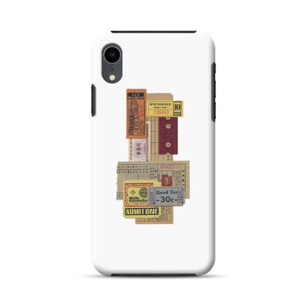 Vintage Admission and Raffle Tickets Collage iPhone XR Impact Case