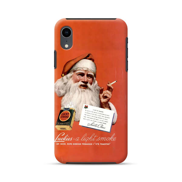 Vintage Santa Claus Smoking Lucky Strike Cigarettes Advertisement iPhone XR Impact Case