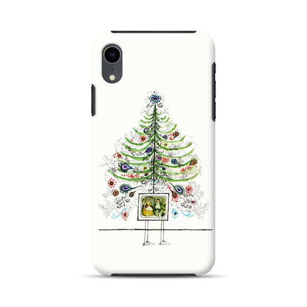 Whimsical Christmas Tree Artistic Design iPhone XR Impact Case