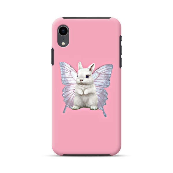 White Bunny with Butterfly Wings iPhone XR Impact Case