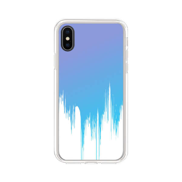 Abstract Blue and Purple Dripping Paint iPhone XS Max Case
