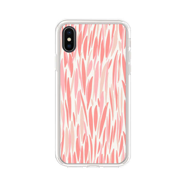 Abstract Coral Wavy Lines Pattern iPhone XS Max Case