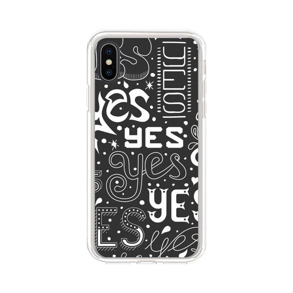 Bold Playful Typography Yes Pattern iPhone XS Max Case