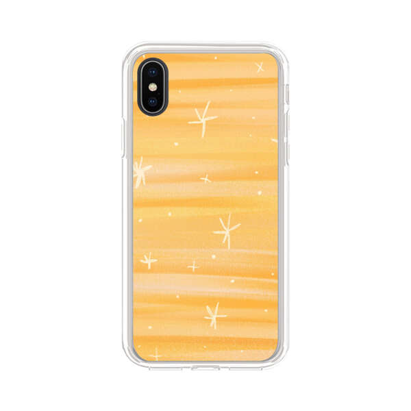 Bright Orange Star Pattern iPhone XS Max Case