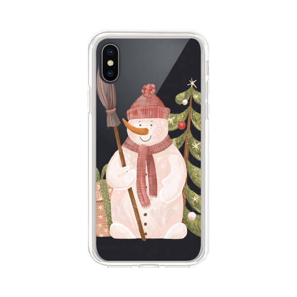 Charming Winter Snowman Illustration iPhone XS Max Case