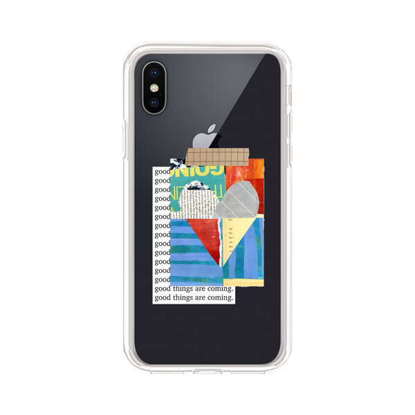 Colorful Abstract Collage with Geometric Shapes iPhone XS Max Case