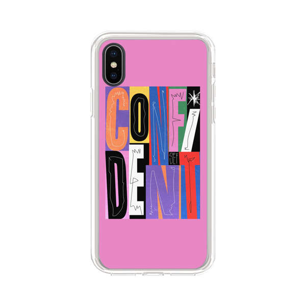 Confident Bold Colorful Typography iPhone XS Max Case