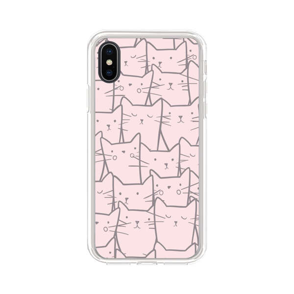 Cute Hand Drawn Cat Pattern iPhone XS Max Case