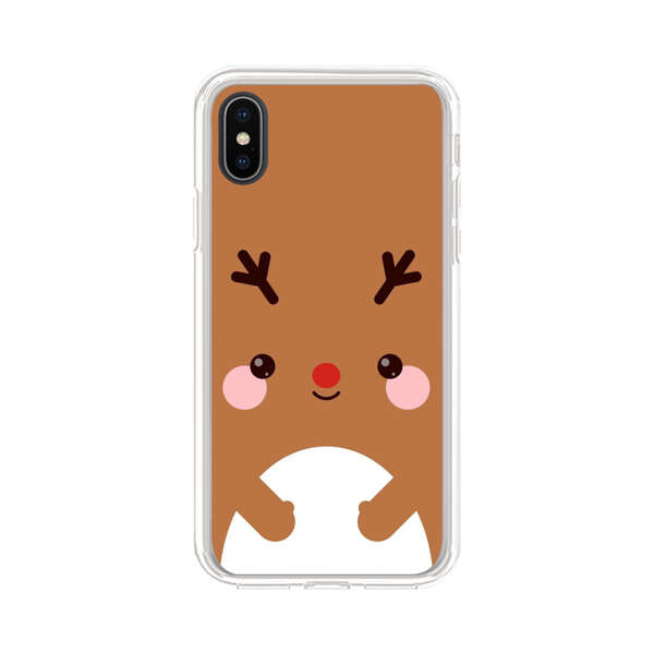 Cute Minimalist Reindeer Cartoon iPhone XS Max Case