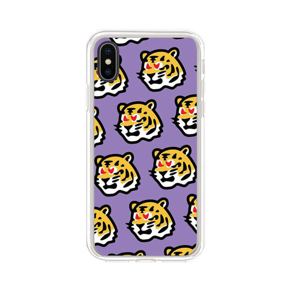 Cute Tiger with Heart Eyes Pattern iPhone XS Max Case