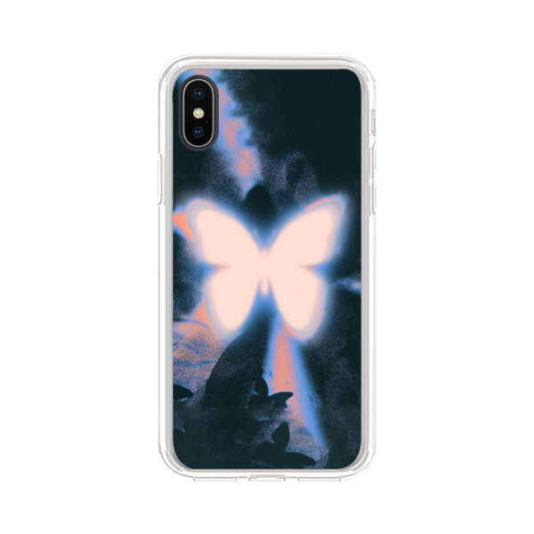 Glowing White Butterfly iPhone XS Max Case