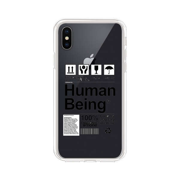 Human Being Fragile Label Design iPhone XS Max Case