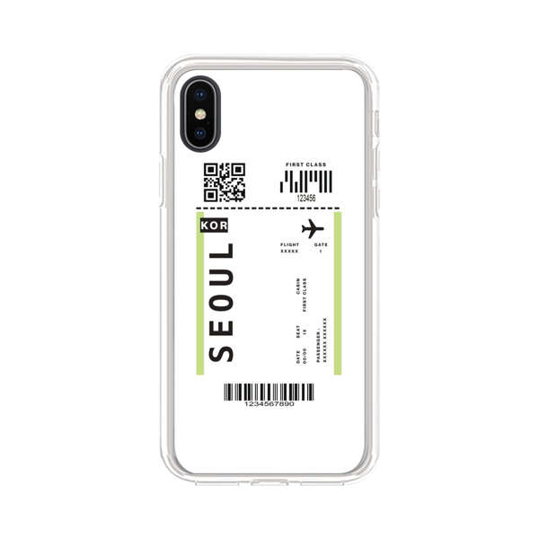 Minimalist Seoul Boarding Pass iPhone XS Max Case