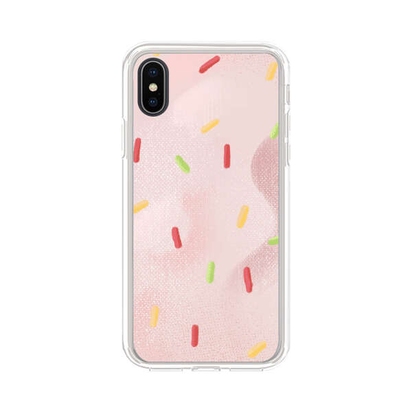 Pastel Pink Sprinkles Pattern iPhone XS Max Case