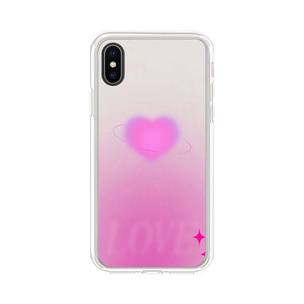 Pink Glowing Heart Love Sparkle iPhone XS Max Case