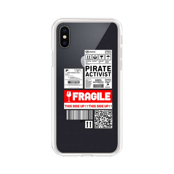 Pirate Activist Fragile Shipping Label iPhone XS Max Case