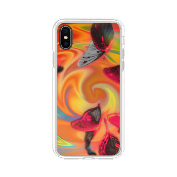 Psychedelic Butterflies Swirl iPhone XS Max Case