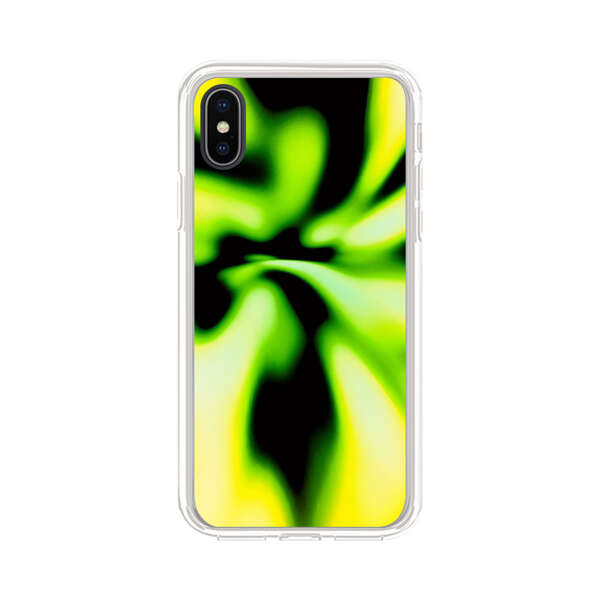Vibrant Abstract Green and Yellow Swirl iPhone XS Max Case