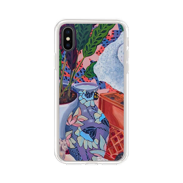 Vibrant Still Life with Plants and Vase iPhone XS Max Case
